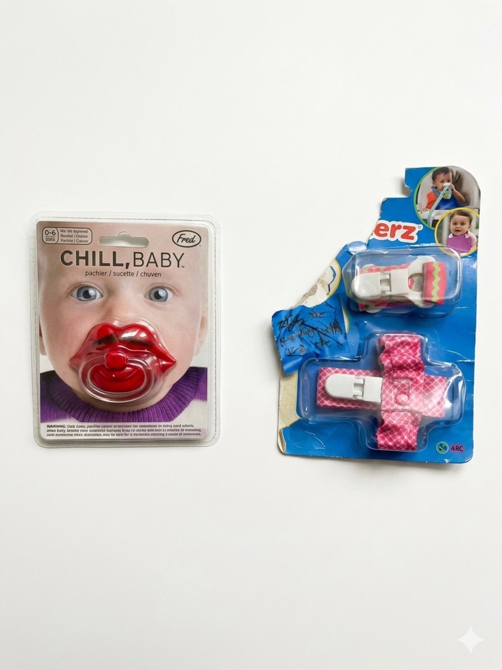 Baby bundle paci gift set baby shower gift unisex pacifier and clip